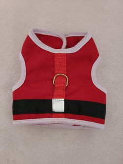 X Small Warm Red Santa Wrap Pet Harness Christmas 