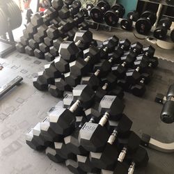 New Rubber Coated Hex Dumbbells 💪 for $0.78/LB FIRM