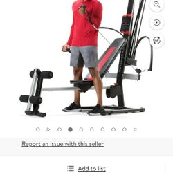 Bowflex PR1000 Home Gym Weight Lifting Aerobic Rowing and Vertical Folding Bench