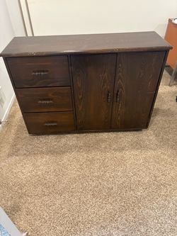 Vintage Wooden Sewing Cabinet / Sewing Machine Cabinet