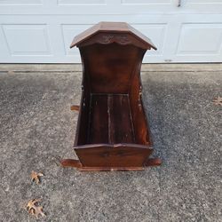 Wooden Baby Rocker Bassinet 