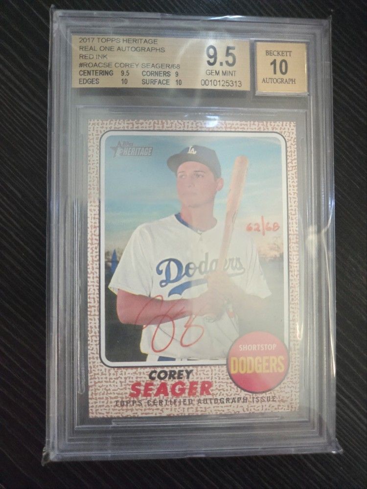 COREY SEAGER RATED BASEBALL CARD!!