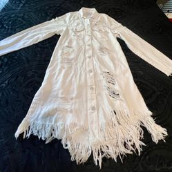 Fashion Nova denim Cardigan jacket dress L