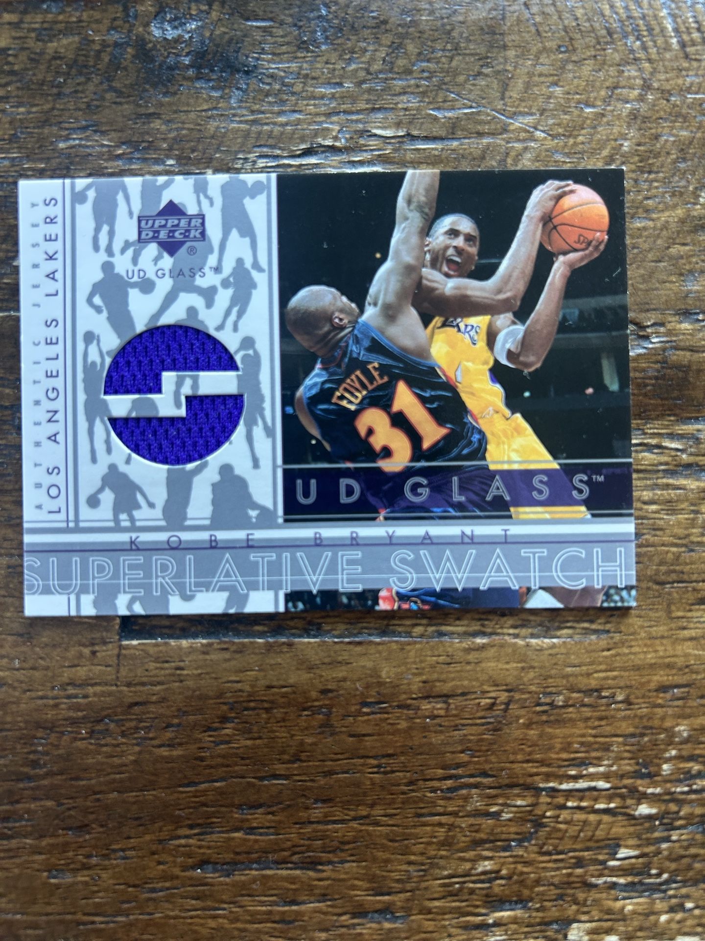 2003 upper deck glass Kobe Bryant KB-5 superlative swatch