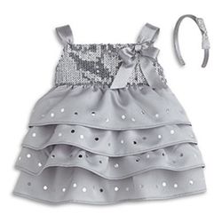 American Girl Doll Silver Shimmer Dress -2014 -2015