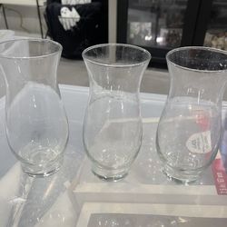 3 Centerpiece Glass Vaces