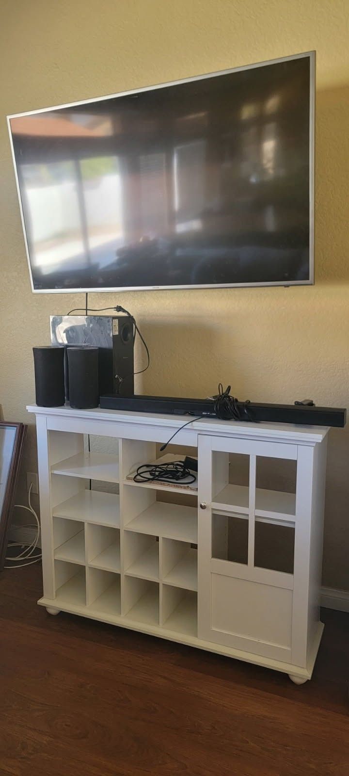 White TV Console