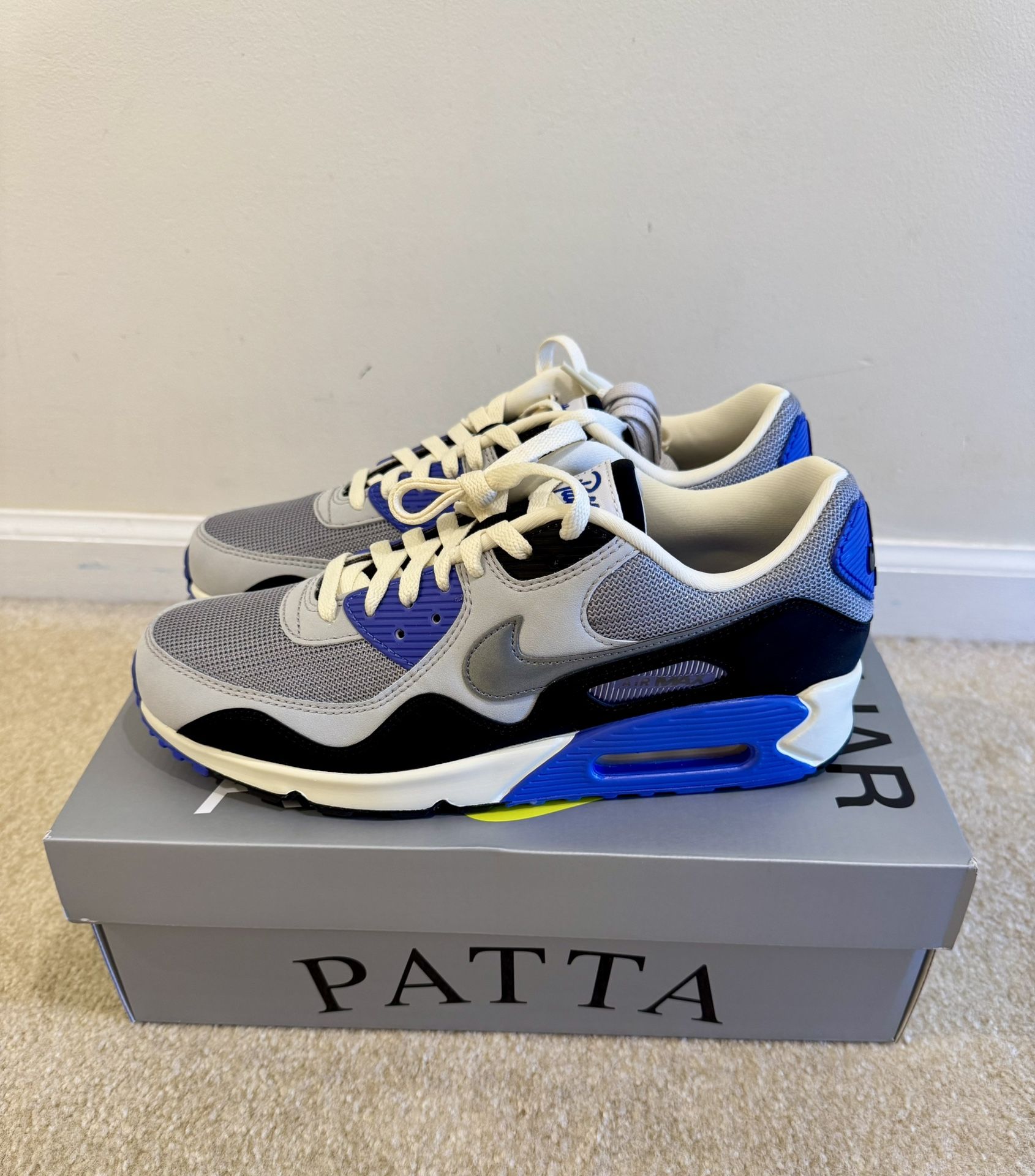 Patta x Nike Air Max 90 SP “Sapphire” Size 9.5