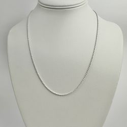Silver Chain Solid .925 Sterling Silver Diamond Cut Rope Chain 1.5mm 20 Inches Stamped .925 Italy