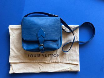 L O U I S VUITTON Epi Cartouchiere MM Shoulder Bag Blue M52245 LV Auth 136712