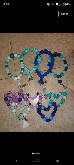 Handmade Wristlets, Phone charms and Keychains