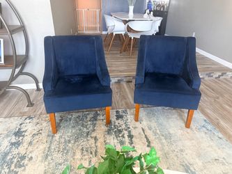 Blue occasional chairs