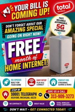Free month of home internet