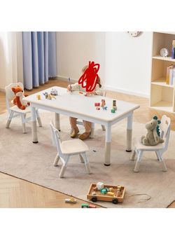 Adjustable Kids Table & 4 Chairs