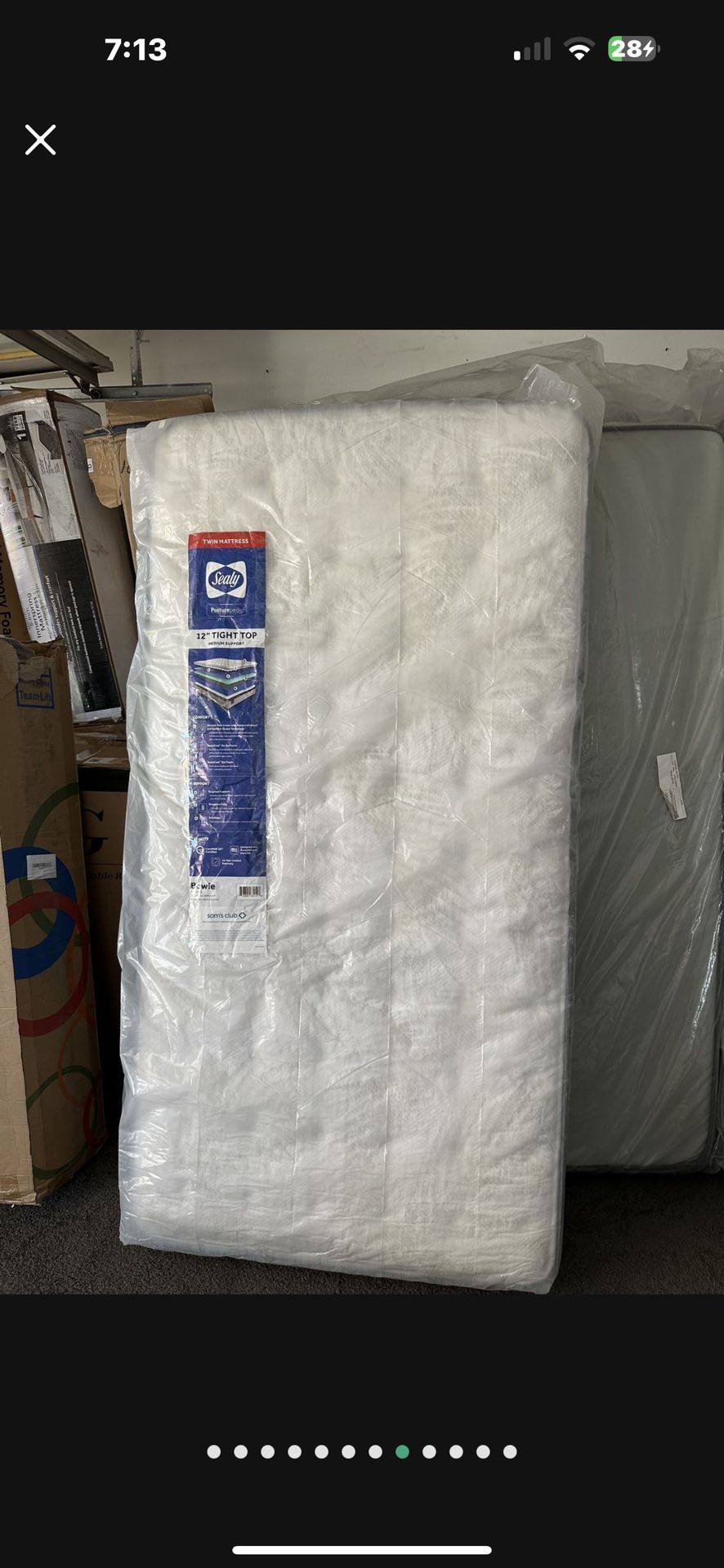Twin mattress 12”Sealy Posturepedic Spring Bowie Medium Mattress memory foam and gel brand new in package
