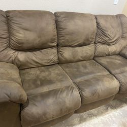 Brown Leather Couches All Recline 