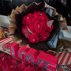 Handmade Crochet Flower Bouquets 