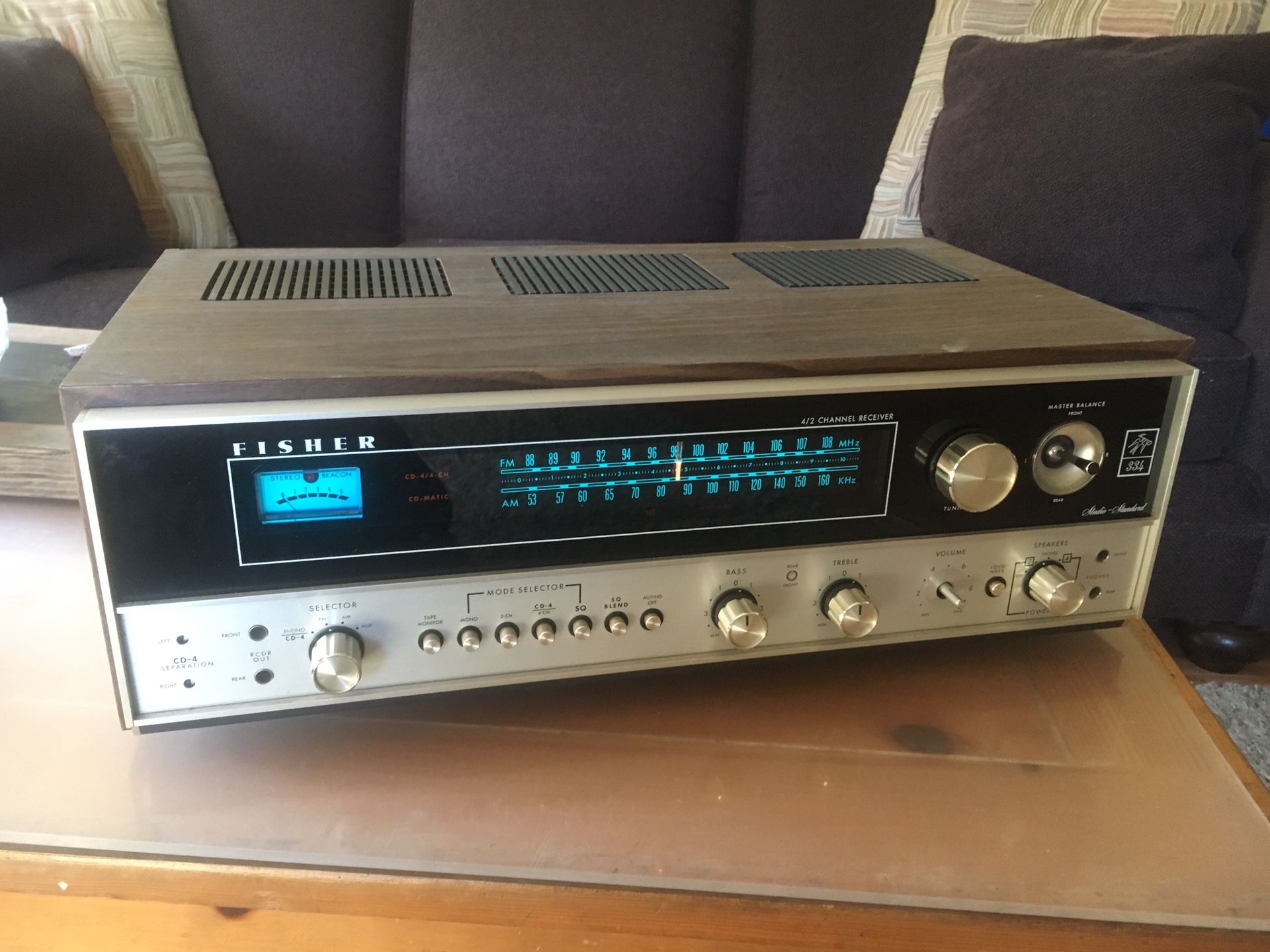 Rare Fisher 334 Quadraphonic Stereo Receiver Vintage 1975