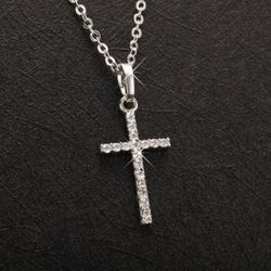 NEW Fashion Cross Clavicle Chain Zircon Pendant Choker Necklace Jewelry