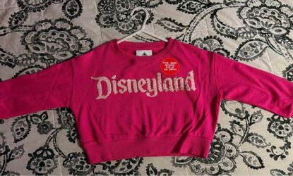 Disneyland Pink Sequin Crewneck Sweatshirt