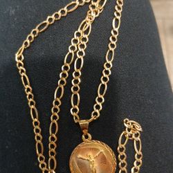 Cadena Y Medalla 14k