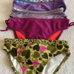 Lot Of 5 Girls Swimwear Bottoms Size 6-6X Never Worn