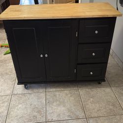 Hardiman 53.75" Kitchen Island with Locking Wheels