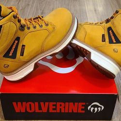 Wolverine Work Boots Size 9.5 For Men 