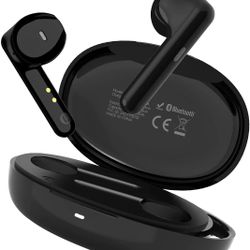 Wireless Bluetooth Earbuds with Microphone, Ear Buds Wireless Bluetooth Headphones, Noise Cancellation Earbuds with Ultra-Minimal Design, Black Buds2
