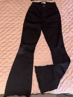 Black Bell Bottom Jeans 