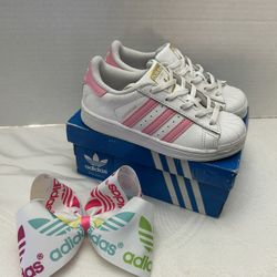 💕Adidas Originals Superstar Size 12K with Adidas includes adidas Bow🎀💕