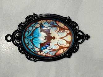 Gothic Cameo Pendant Connector Piece