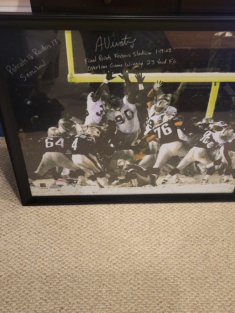 Adam Vinatieri Giant Autograph Signed Picture