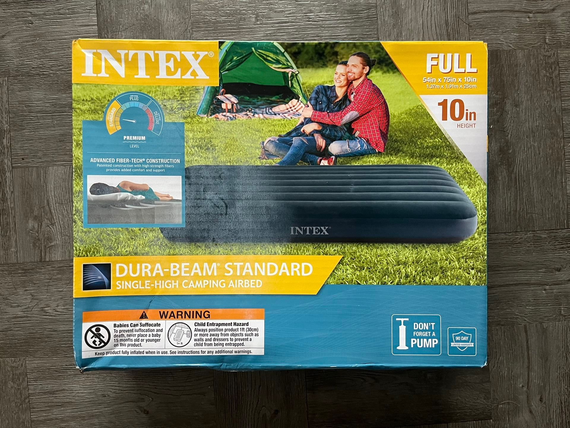 NEW Intex 10" Full Standard Dura-Beam Airbed Mattress Bed Camp - Pump Not Included