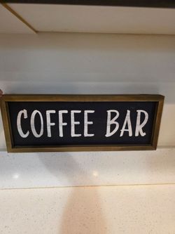Coffee/tea bar signs