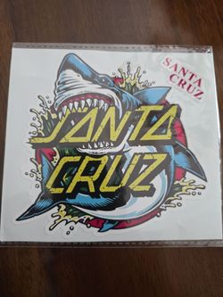 Santa Cruz  shark vinyl sticker  5x5