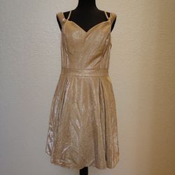Gold Glittery Dama Dress