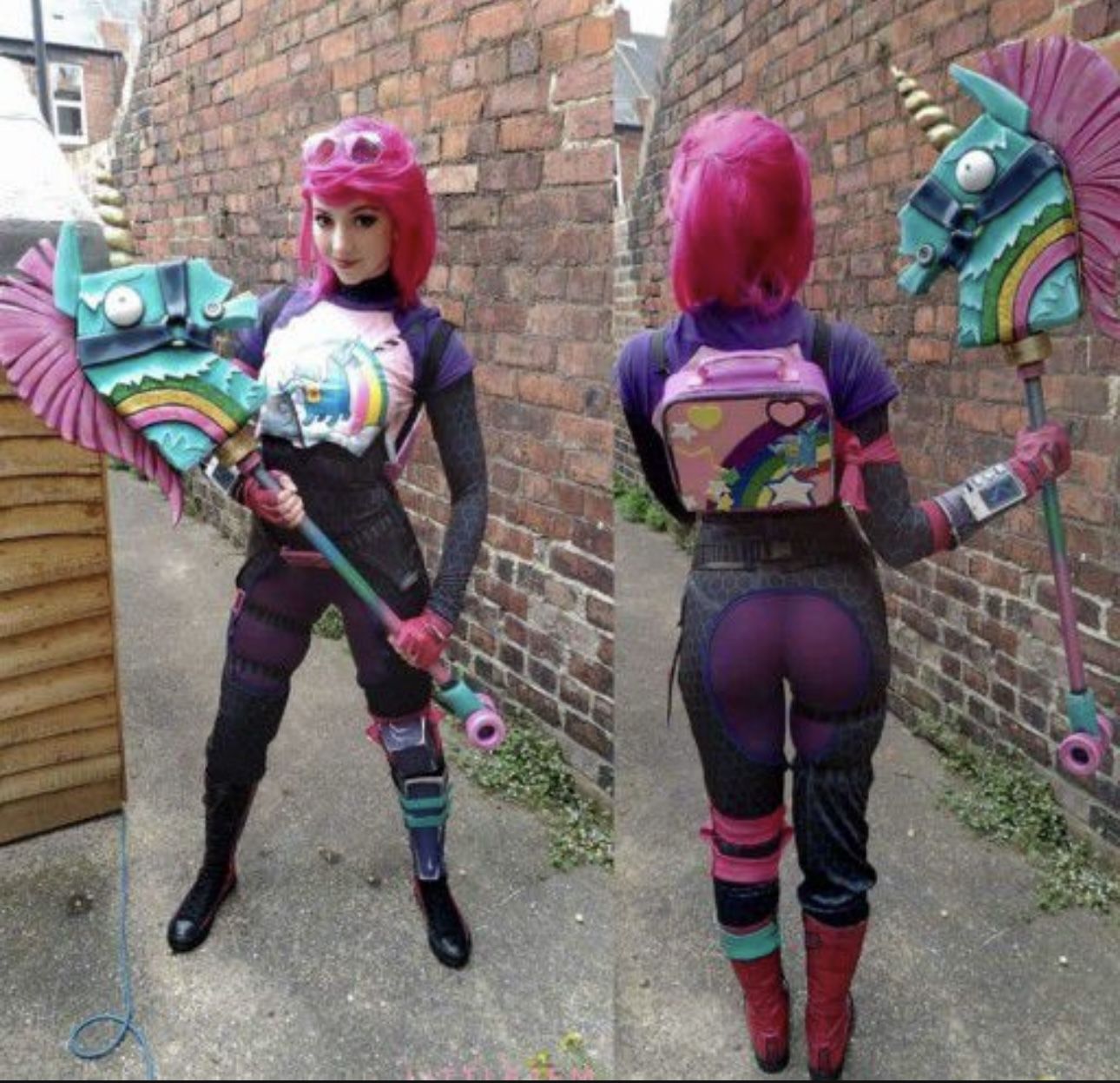 DE ALTUDAL Fortnite Unicorn Rainbow Smash Pickaxe McFarlane 39" Life Size Horse Epic Games New - Huge!