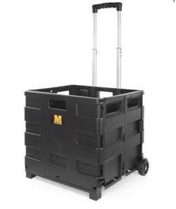 Collapsible black rolling folding dolly