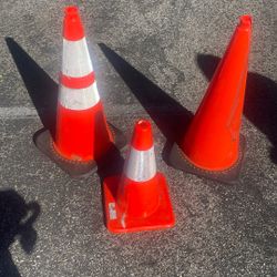 3 perfect various sizes of cones