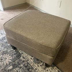 Beige Cloth Ottamon