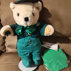St. Patrick's Day Teddy Bear w/Shamrocks