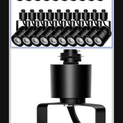 Track Lighting Heads 10W 4000K Cool White Dimmable Bright LED Track Lights Fixtures for Accent Retail Kitchen Artwork,120V Linear Track Light H Type-C