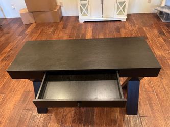 Dark Brown Writing table with Drawer