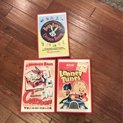 3 Framed Looney Tunes Art
