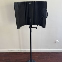 Voice Recording Mic Stand with Sound Panel
