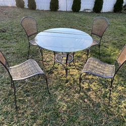 Class Table And 4 Chairs - Preowned 