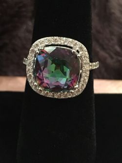 Sterling Silver Mystic Ring Size 7