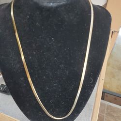 Gold Plated 3.2mm Flex Herringbone Chain 20"