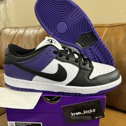 New* 2024 Nike SB Dunk Low Pro "Court Purple" MENS Size 9 10 US - DS OG All